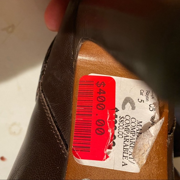 Lush brand suede and leather Italian tall heeled boots - Picture 4 of 5